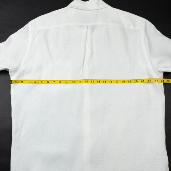 Alex Crane Ola Linen Shirt Men's XL White Short Sleeve Casual Button-Up Travel - Picture 9 of 10